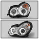 LED Halo Chrome Projector Headlights <br>02-05 Mercedes-Benz C230 01-05 C240 C320 02-04 C32 AMG