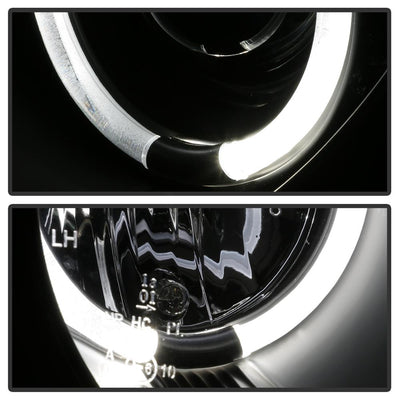 LED Halo Black Projector Headlights <br>95-99 Mercedes-Benz E300 E320 1995,97-99 E420