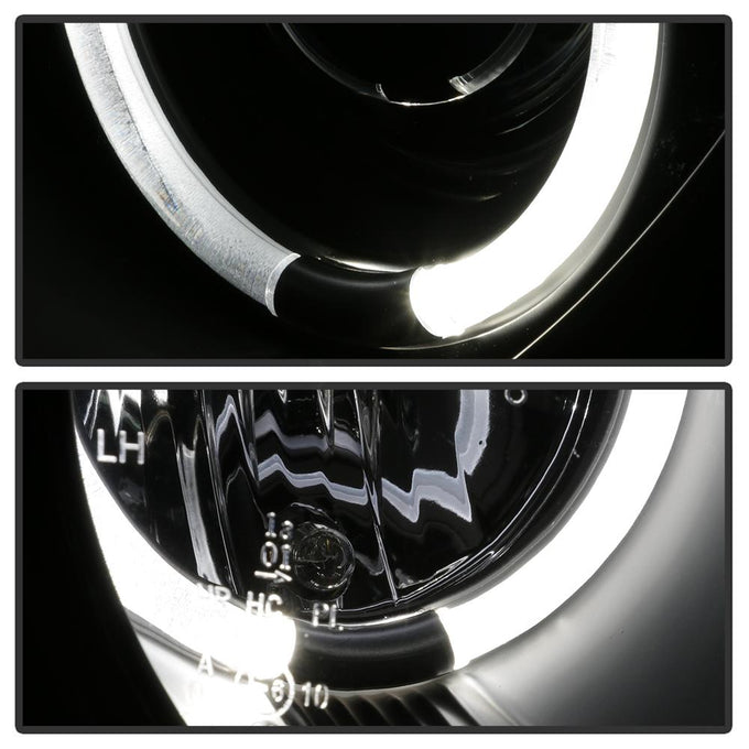 LED Halo Black Projector Headlights <br>95-99 Mercedes-Benz E300 E320 1995,97-99 E420