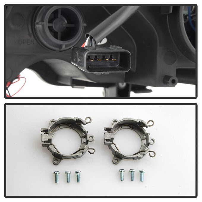 LED Halo Chrome Projector Headlights <br>95-99 Mercedes-Benz E300 E320 1995,97-99 E420