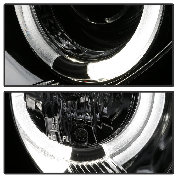 LED Halo Chrome Projector Headlights <br>95-99 Mercedes-Benz E300 E320 1995,97-99 E420