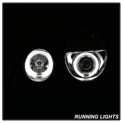 LED Halo Chrome Projector Headlights <br>95-99 Mercedes-Benz E300 E320 1995,97-99 E420