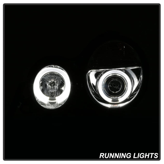 LED Halo Chrome Projector Headlights <br>95-99 Mercedes-Benz E300 E320 1995,97-99 E420