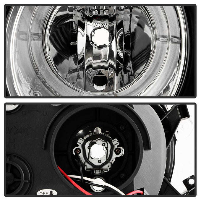 LED Halo Chrome Projector Headlights <br>00-02 Mercedes-Benz E320 E430 E55 AMG 2002 E500