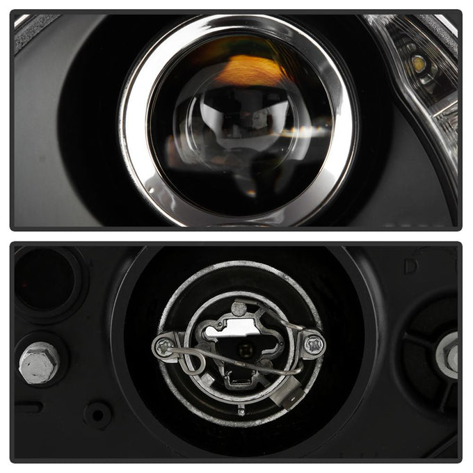 DRL Black Projector Headlights <br>02-06 Mini Cooper