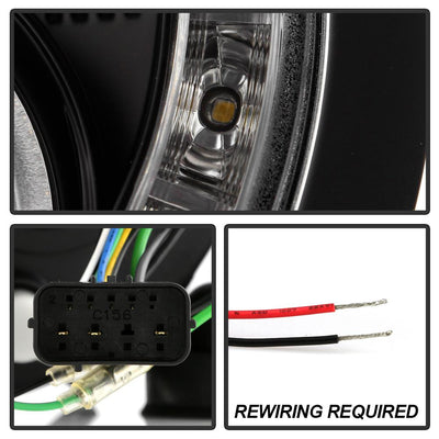 DRL Black Projector Headlights <br>02-06 Mini Cooper