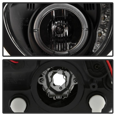 DRL Black Projector Headlights <br>02-06 Mini Cooper