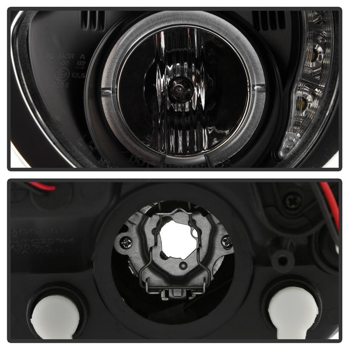 DRL Black Projector Headlights <br>02-06 Mini Cooper