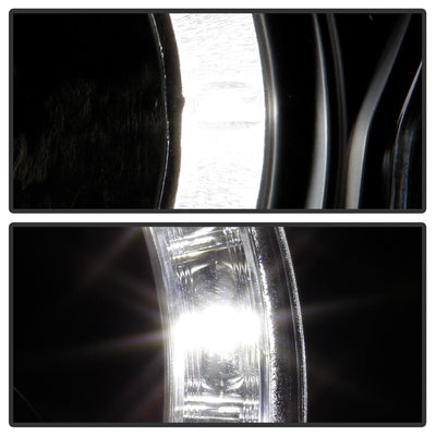 DRL Black Projector Headlights <br>02-06 Mini Cooper