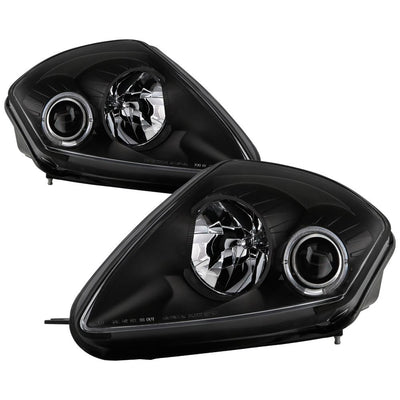 LED Halo Black Projector Headlights <br>00-05 Mitsubishi Eclipse