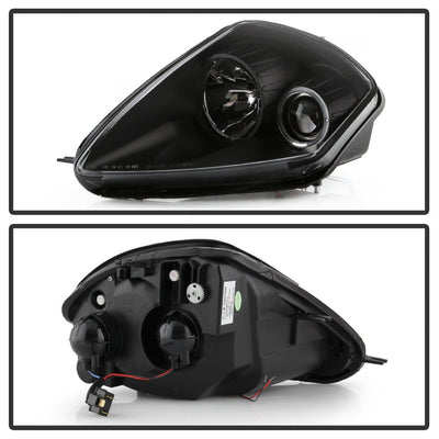 LED Halo Black Projector Headlights <br>00-05 Mitsubishi Eclipse