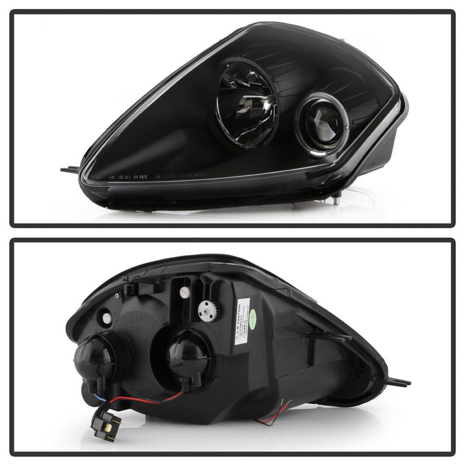 LED Halo Black Projector Headlights <br>00-05 Mitsubishi Eclipse