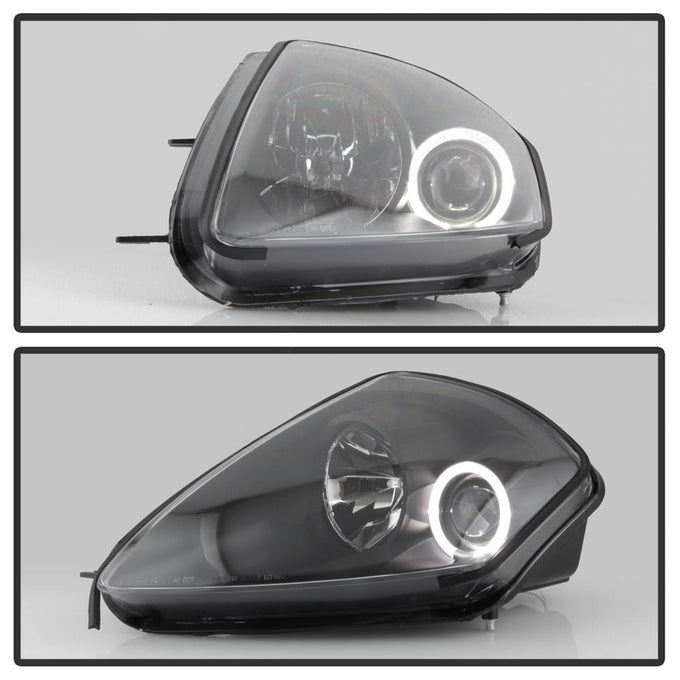 LED Halo Black Projector Headlights <br>00-05 Mitsubishi Eclipse