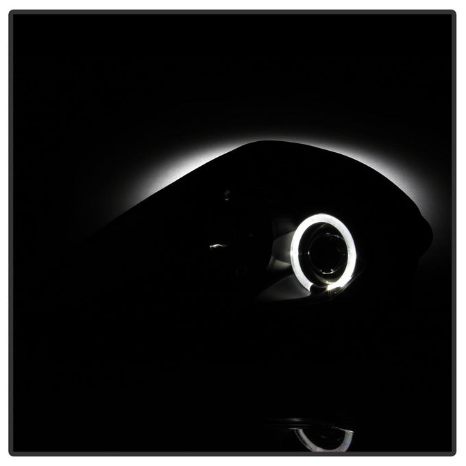 LED Halo Black Projector Headlights <br>00-05 Mitsubishi Eclipse