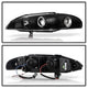 LED Halo Black Projector Headlights <br>97-99 Mitsubishi Eclipse