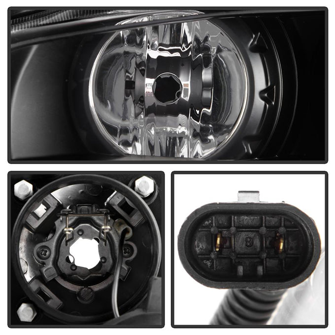 LED Halo Black Projector Headlights <br>97-99 Mitsubishi Eclipse