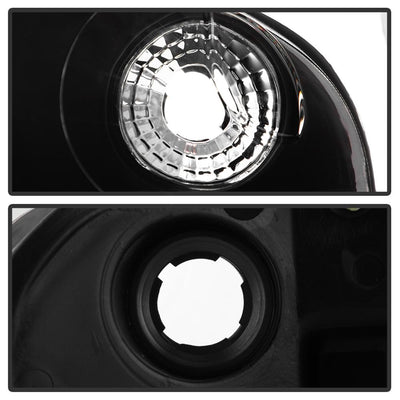 LED Halo Black Projector Headlights <br>97-99 Mitsubishi Eclipse