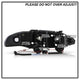 LED Halo Black Projector Headlights <br>97-99 Mitsubishi Eclipse