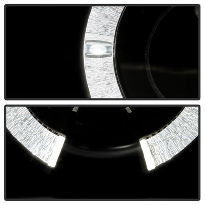 LED Halo Black Projector Headlights <br>97-99 Mitsubishi Eclipse