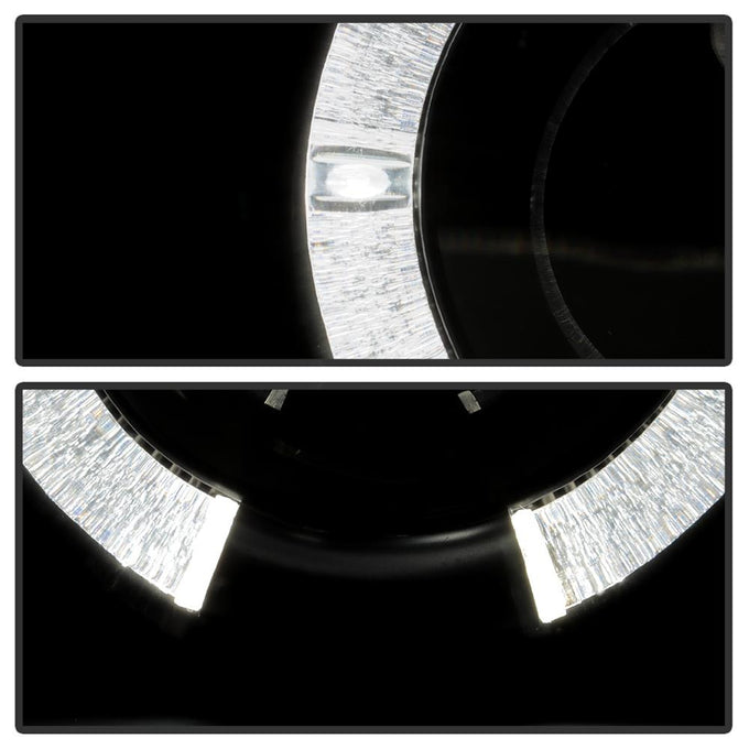 LED Halo Black Projector Headlights <br>97-99 Mitsubishi Eclipse
