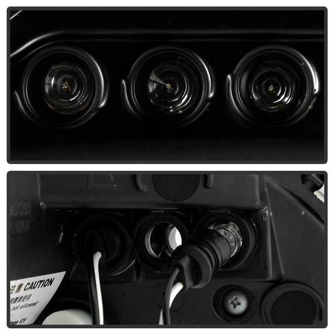LED Halo Black Projector Headlights <br>92-96 Mazda MX-3