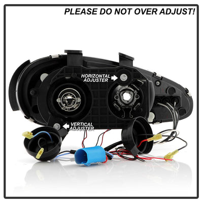 LED Halo Black Projector Headlights <br>92-96 Mazda MX-3