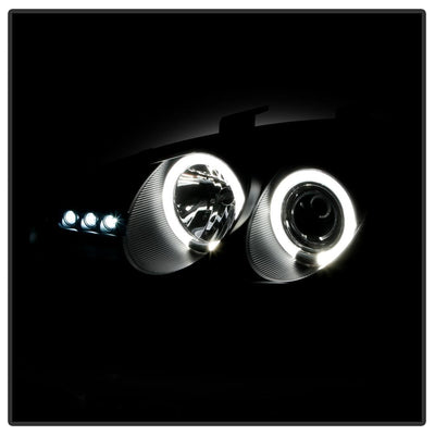 LED Halo Black Projector Headlights <br>92-96 Mazda MX-3