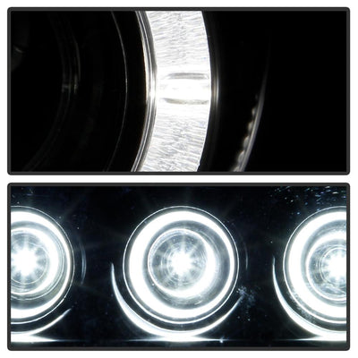 LED Halo Black Projector Headlights <br>92-96 Mazda MX-3