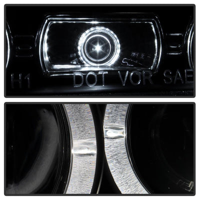 LED Halo Black Projector Headlights <br>05-07 Nissan Pathfinder 05-08 Nissan Frontier