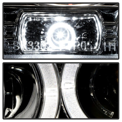 LED Halo Chrome Projector Headlights <br>05-07 Nissan Pathfinder 05-08 Nissan Frontier