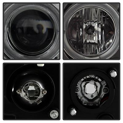 LED Halo Smoke Projector Headlights <br>05-07 Nissan Pathfinder 05-08 Nissan Frontier
