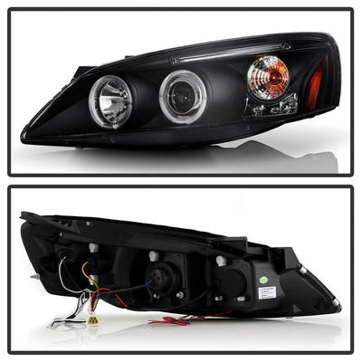 LED Halo Black Projector Headlights <br>05-08 Pontiac G6