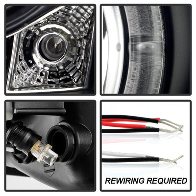LED Halo Black Projector Headlights <br>05-08 Pontiac G6