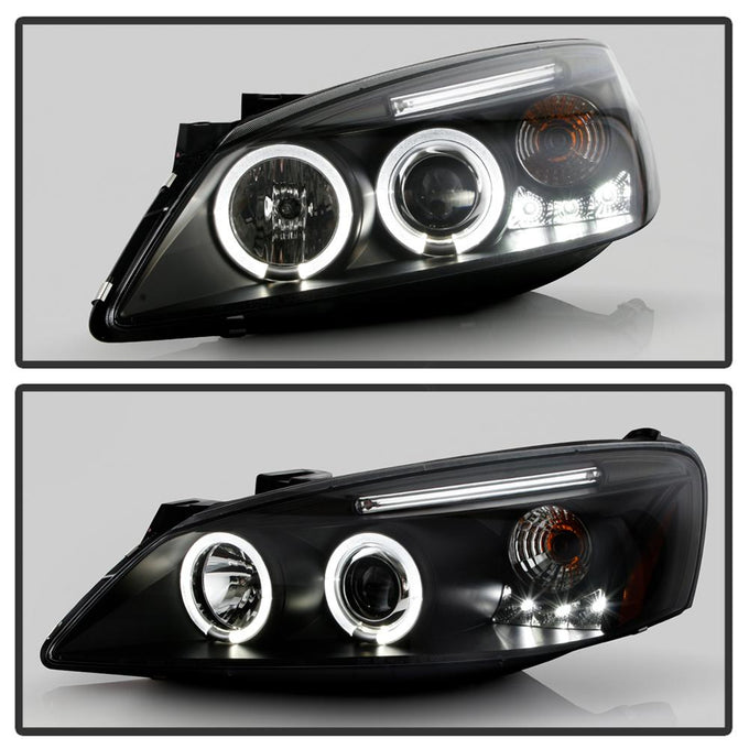 LED Halo Black Projector Headlights <br>05-08 Pontiac G6
