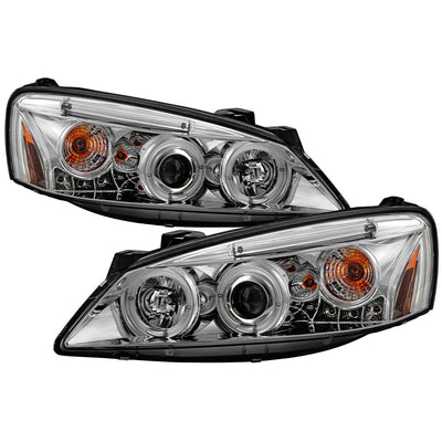 LED Halo Chrome Projector Headlights <br>05-08 Pontiac G6