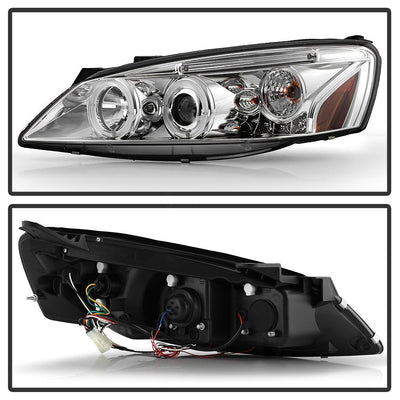 LED Halo Chrome Projector Headlights <br>05-08 Pontiac G6