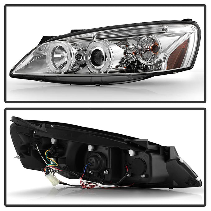 LED Halo Chrome Projector Headlights <br>05-08 Pontiac G6
