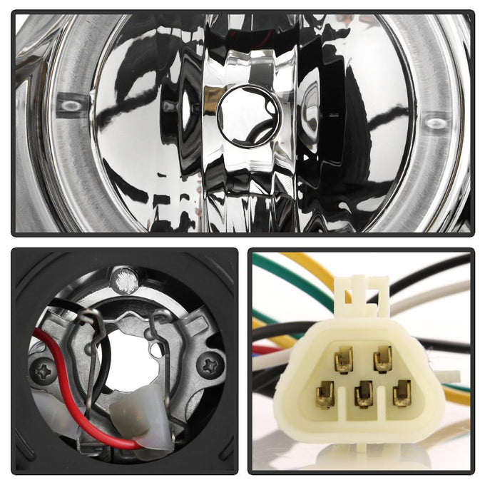 LED Halo Chrome Projector Headlights <br>05-08 Pontiac G6