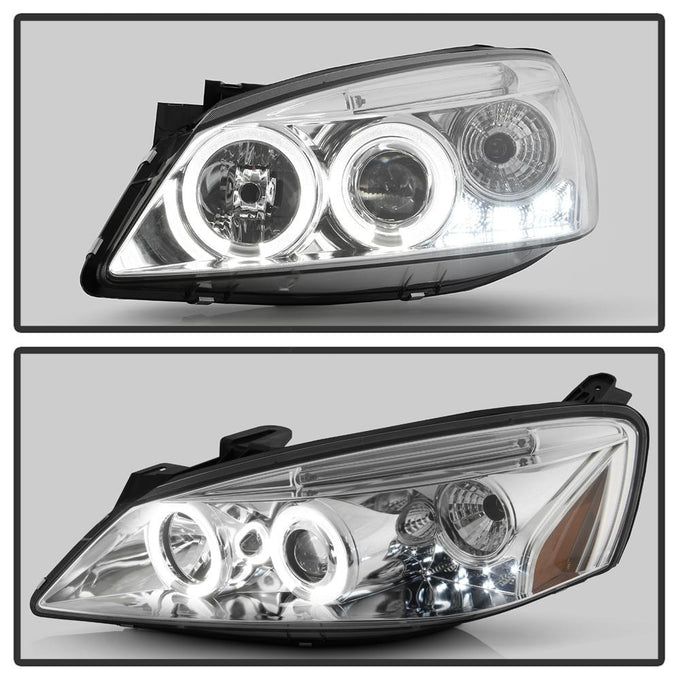 LED Halo Chrome Projector Headlights <br>05-08 Pontiac G6