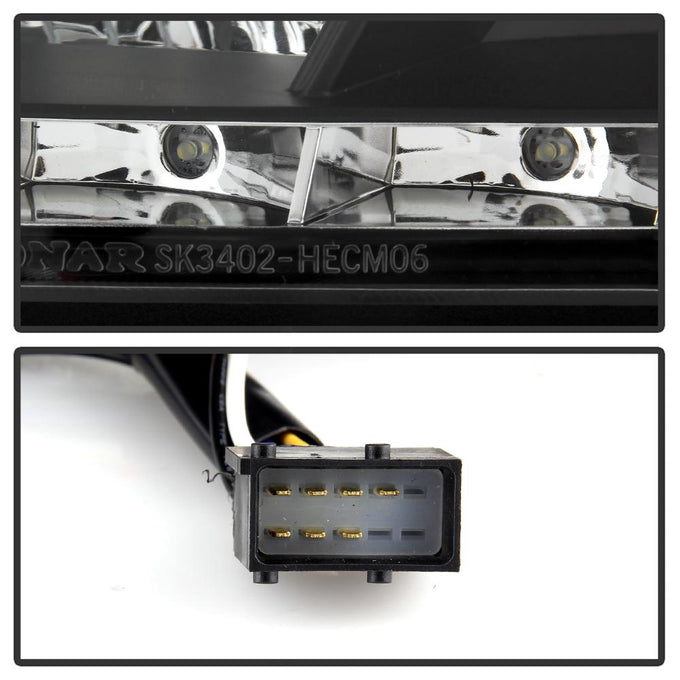 DRL Black Projector Headlights <br>08-09 Pontiac G8