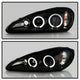 LED Halo Black Projector Headlights <br>99-05 Pontiac Grand Am