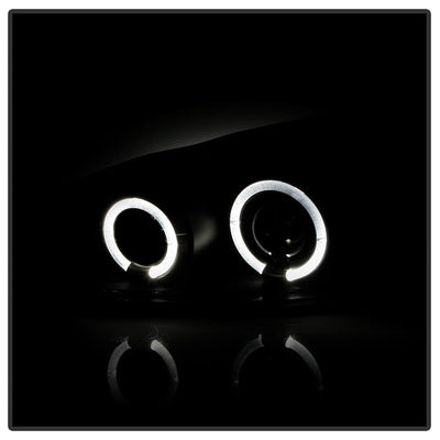 LED Halo Black Projector Headlights <br>99-05 Pontiac Grand Am
