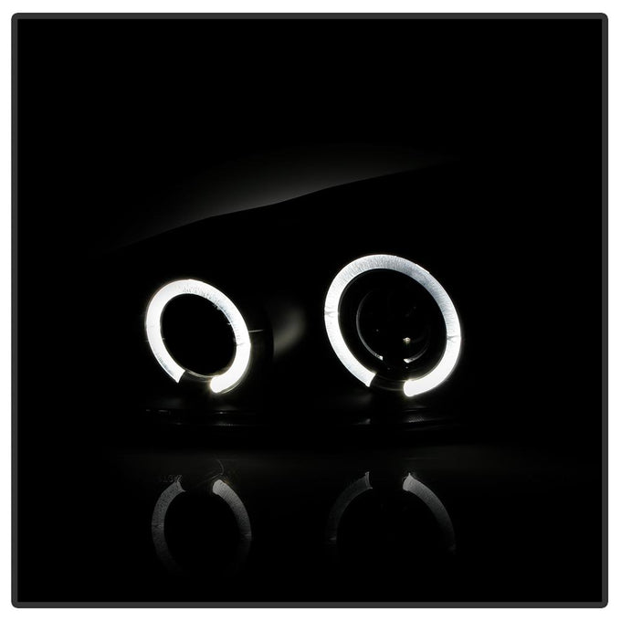 LED Halo Black Projector Headlights <br>99-05 Pontiac Grand Am