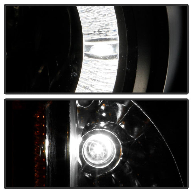 LED Halo Black Projector Headlights <br>99-05 Pontiac Grand Am