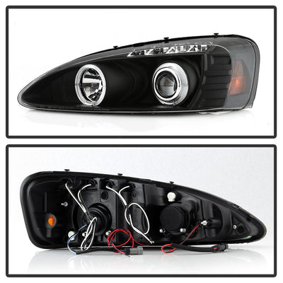 LED Halo Black Projector Headlights <br>04-08 Pontiac Grand Prix