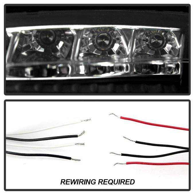 LED Halo Black Projector Headlights <br>04-08 Pontiac Grand Prix