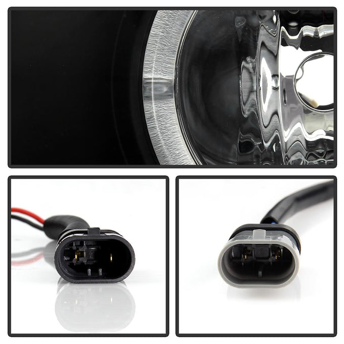 LED Halo Black Projector Headlights <br>04-08 Pontiac Grand Prix