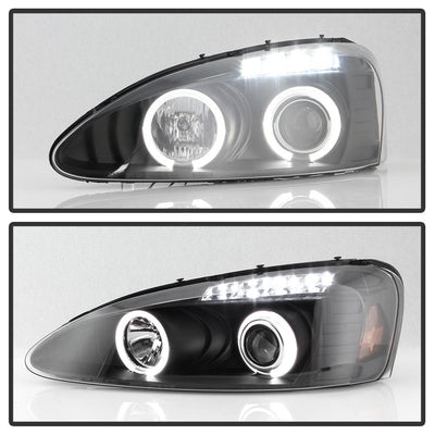 LED Halo Black Projector Headlights <br>04-08 Pontiac Grand Prix