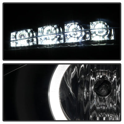 LED Halo Black Projector Headlights <br>04-08 Pontiac Grand Prix