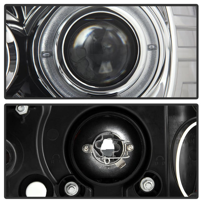 LED Halo Chrome Projector Headlights <br>04-08 Pontiac Grand Prix